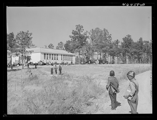 Boyd Jones coming to school at the Alexander community center, Greene County, Georgia