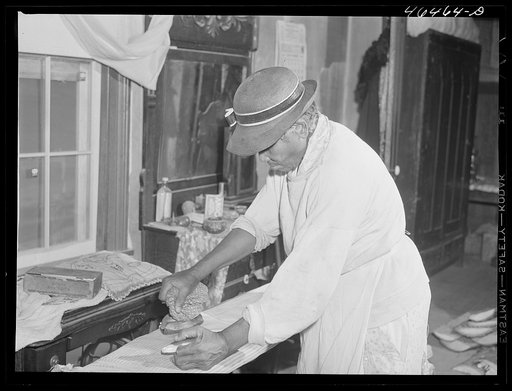 Mrs. Anne Albrittan, who does washing in her home in Woodville, Greene County, Georgia