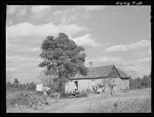 Untitled photo, possibly related to: House on the road near Woodville, Greene County, Georgia