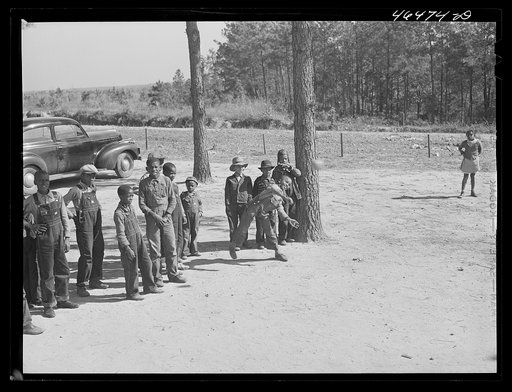 Boyd Jones playing with classmates during the play period at the Alexander Community School in Greene County, Georgia