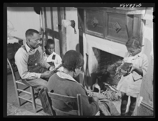 Boyd Jones with his family, Greene County, Georgia