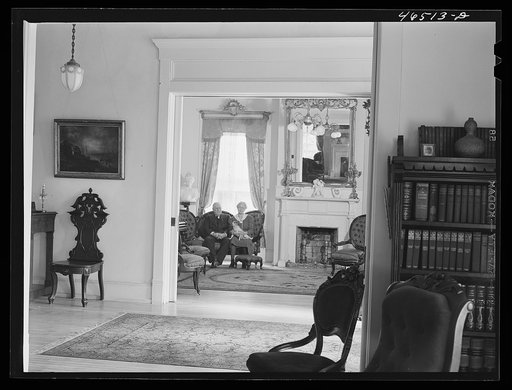 Mr. and Mrs. Lamb, owner of the Union Point hosiery mill in their home in Union Point, Greene County, Georgia