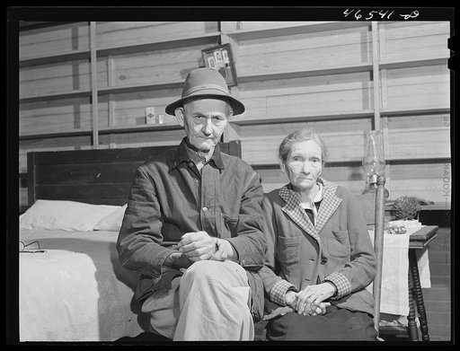 Mr. and Mrs. Bob Callaway, couple receiving old age pension, Penfield, Greene County, Georgia