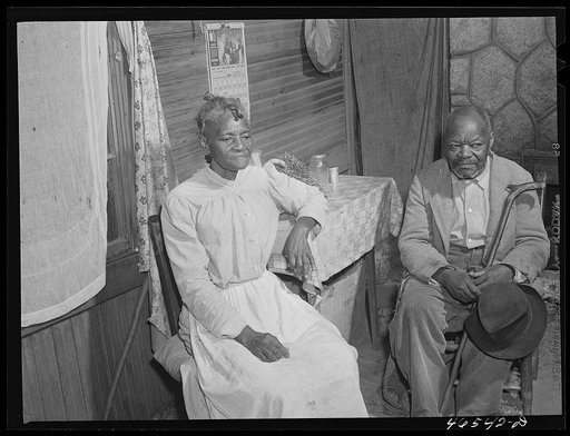 Mr. and Mrs. Jucius Catlan, old couple receiving old age pension. Greensboro, Greene County, Georgia