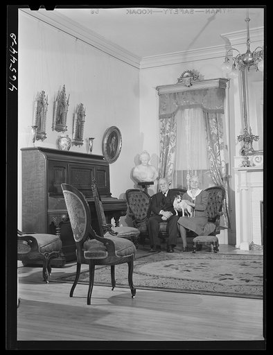 Untitled photo, possibly related to: Mr. and Mrs. Harold Lamb, in their home in Union Point, Greene County, Georgia