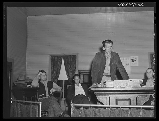 Union meeting of textile workers in Greensboro, Greene County, Georgia