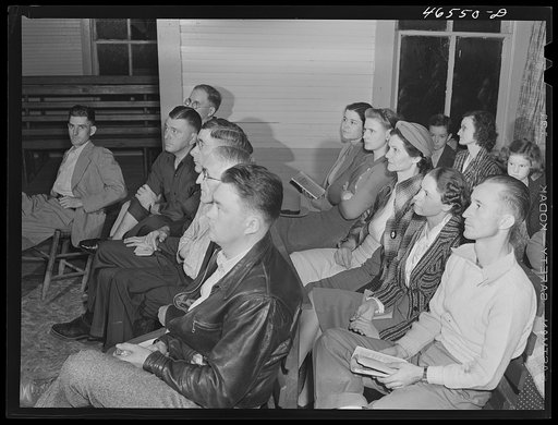 Union meeting of textile workers in Greensboro, Greene County, Georgia