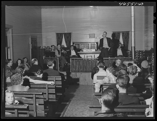 Union meeting of textile workers in Greensboro, Greene County, Georgia