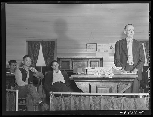 Union meeting of textile workers in Greensboro, Greene County, Georgia