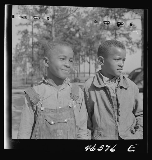 Boyd Jones and one of his school mates at the Alexander Community School, Greene County, Georgia