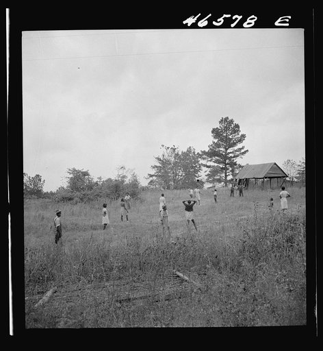 Untitled photo, possibly related to: Recess at the Veasey school for colored children. Greene County, Georgia