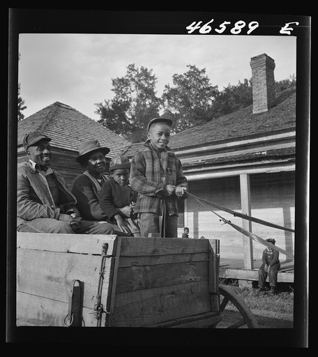 Untitled photo, possibly related to: Boyd Jones driving into Greensboro for Saturday afternoon. Greene County, Georgia
