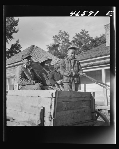 Untitled photo, possibly related to: Boyd Jones driving into Greensboro for Saturday afternoon. Greene County, Georgia