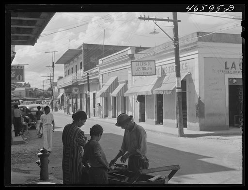 Untitled photo, possibly related to: Manati, Puerto Rico. Street in the shopping district