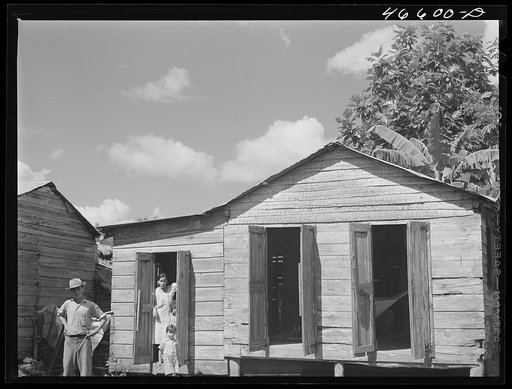 Manati, Puerto Rico (vicinity). Farm laborer's house along a road