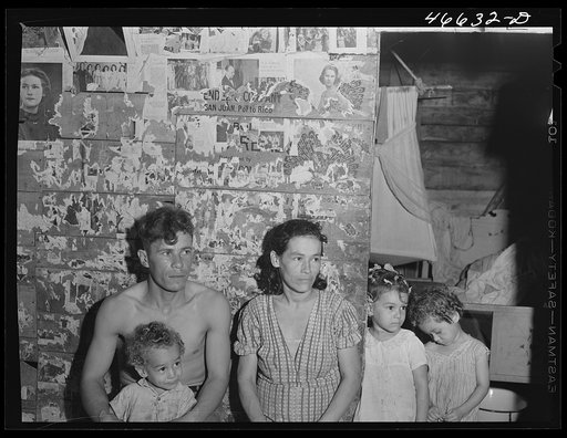 Untitled photo, possibly related to: Manati, Puerto Rico (vicinity). Farm laborer's family living on a sugar plantation