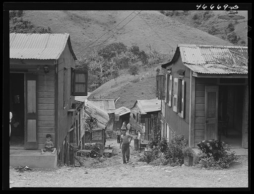 Barranquitas, Puerto Rico. Street in slum area