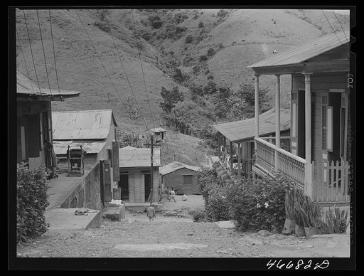 Barranquitas, Puerto Rico. Street in slum area