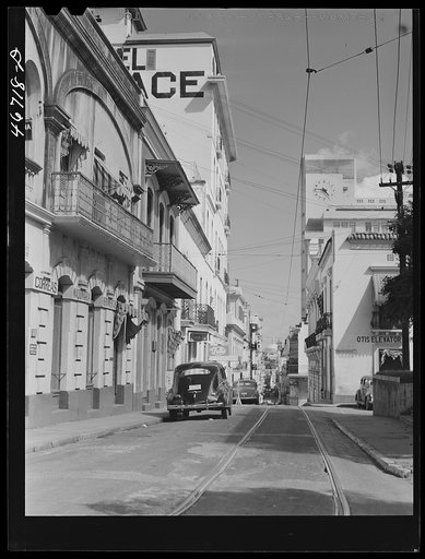 Untitled photo, possibly related to: San Juan, Puerto Rico. A street in the shopping district