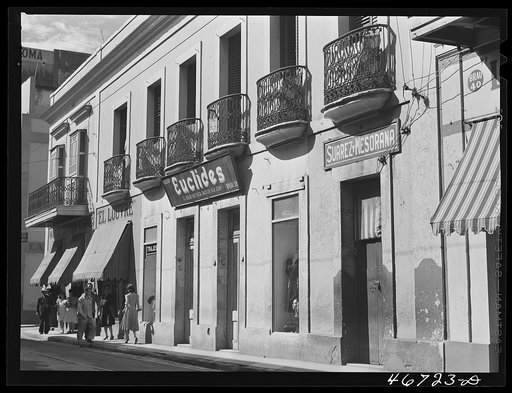 Untitled photo, possibly related to: San Juan, Puerto Rico. A street in the shopping district