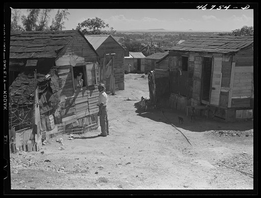Ponce, Puerto Rico. Street in slum area