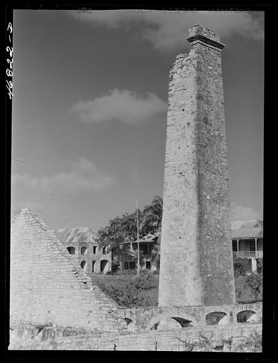 Christiansted, Saint Croix Island, Virgin Islands (vicinity). Ruins of an old sugar mill and plantation