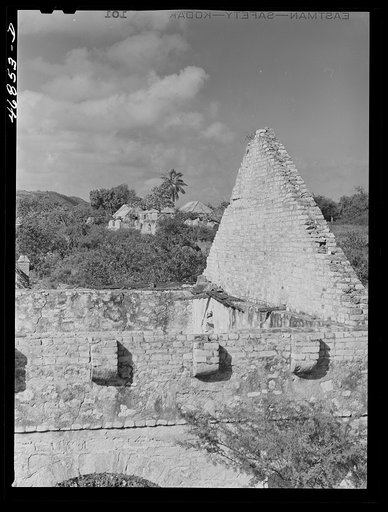 Christiansted, Saint Croix Island, Virgin Islands (vicinity). Ruins of an old sugar mill and plantation house