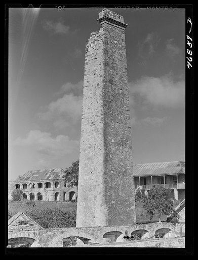 Untitled photo, possibly related to: Christiansted, Saint Croix Island, Virgin Islands (vicinity). Ruins of an old sugar mill and plantation