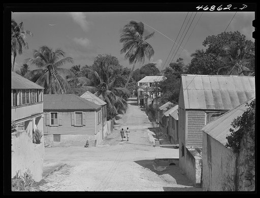 Christiansted, Saint Croix Island, Virgin Islands. A street