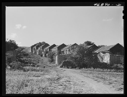 Saint Croix Island, Virgin Islands. Village of La Vallee, a cluster of stone huts which used to be slave quarters