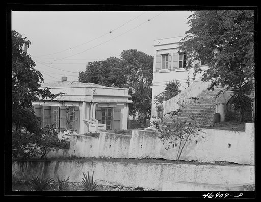 Christiansted, Saint Croix Island, Virgin Islands. The Christiansted hospital consists of three buildings, each on a different level