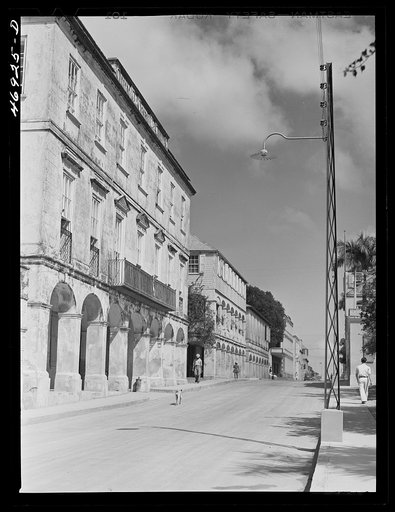 Christiansted, Saint Croix Island, Virgin Islands. Along the main street