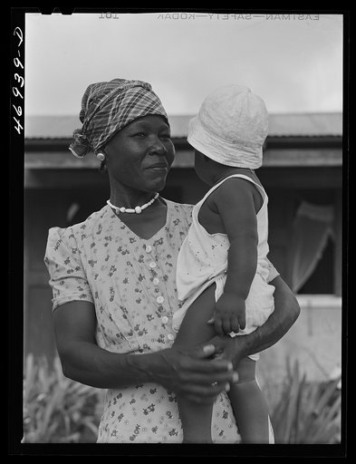 Untitled photo, possibly related to: Frederiksted (vicinity), Saint Croix Island, Virgin Islands. FSA (Farm Security Administration) borrower and his family who live in one of the homestead houses