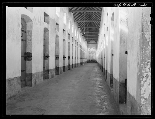 Christiansted, Saint Croix Island, Virgin Islands, A row of cells in the prison