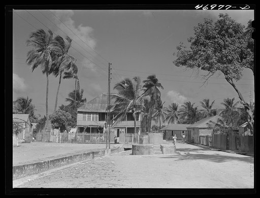 Christiansted, Saint Croix Island, Virgin Islands. A square with a public well