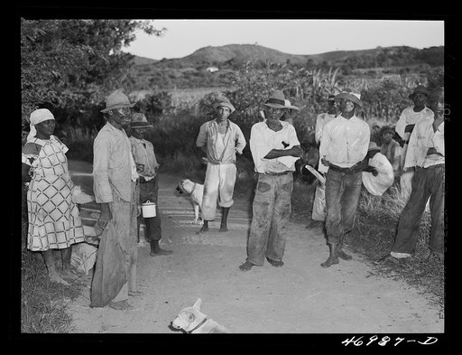 Untitled photo, possibly related to: La Vallee, Saint Croix Island, Virgin Islands. At a FSA (Farm Security Administration) group meeting