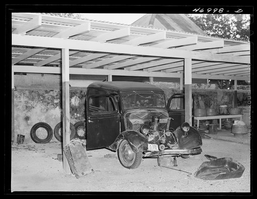 Frederiksted, Saint Croix Island, Virgin Islands. The ambulance of the Frederiksted hospital