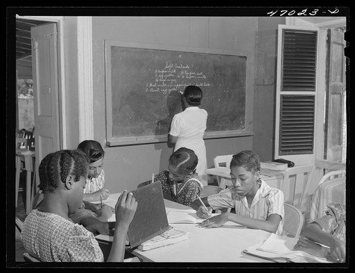 Christiansted, Saint Croix Island, Virgin Islands. Domestic science class in the Christiansted high school