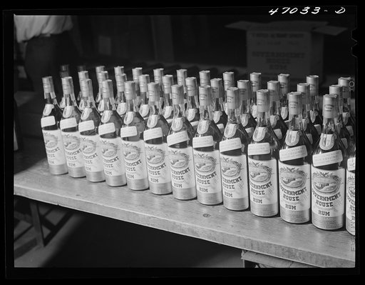 Untitled photo, possibly related to: Christiansted, Saint Croix Island, Virgin Islands (vicinity). Government House rum, manufactured by the Virgin Islands Company distillery