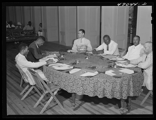 Untitled photo, possibly related to: Christiansted, Saint Croix Island, Virgin Islands. The municipal council of Saint Croix in session