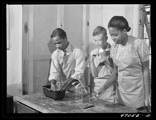 Christiansted, Saint Croix Island, Virgin Islands. Science class at the Chrisitansted high school