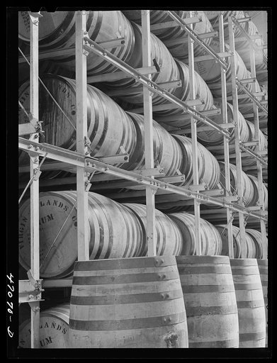Christiansted, Saint Croix Island, Virgin Islands (vicinity). In the warehouse of the Virgin Islands Company's distillery