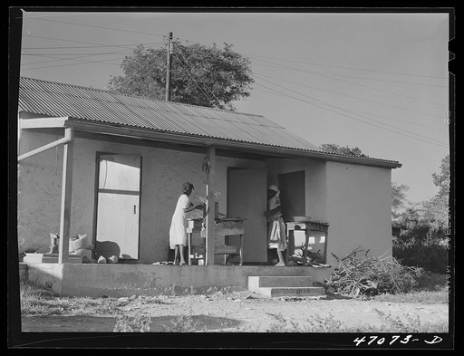 Untitled photo, possibly related to: Bethlehem, Saint Croix Island, Virgin Islands (vicinity). Children in one of the Virgin Islands Company housing project