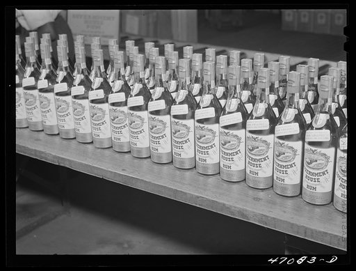 Christiansted, Saint Croix Island, Virgin Islands (vicinity). Government House rum, manufactured by the Virgin Islands Company distillery