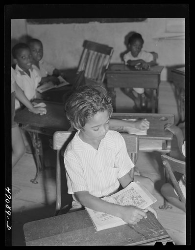Christiansted, Saint Croix Island, Virgin Islands (vicinity). Puerto Rican child in Peter's Rest elementary school