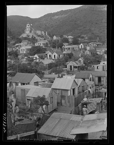 French village, a small settlement on Saint Thomas Island, Virgin Islands. French-speaking fishermen and their families live in this colony