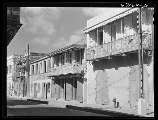 Untitled photo, possibly related to: Charlotte Amalie, Saint Thomas Island, Virgin Islands. A Catholic church on the main street