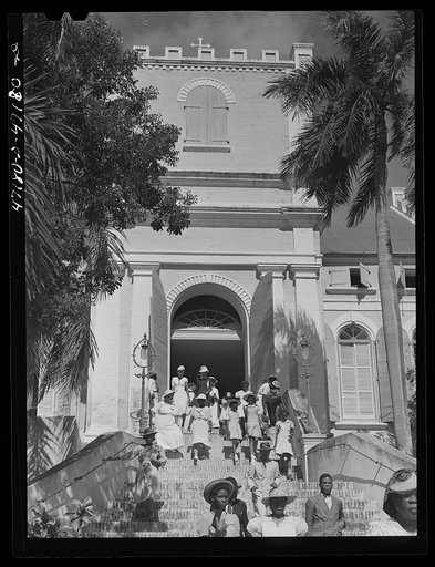 Untitled photo, possibly related to: Charlotte Amalie, Saint Thomas Island, Virgin Islands. After a morning church service on Christmas Day