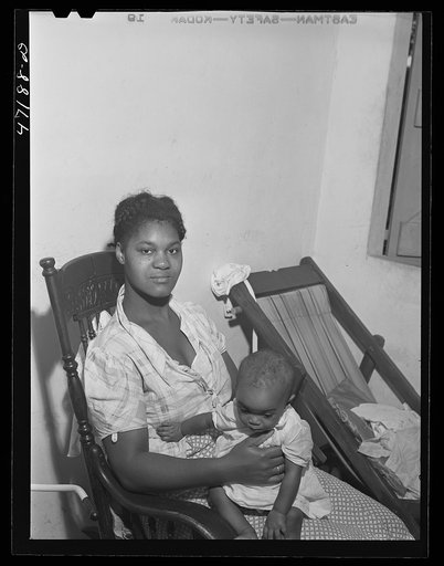 Untitled photo, possibly related to: Charlotte Amalie, Saint Thomas Island, Virgin Islands. Wife of a defense worker living in the federal housing project