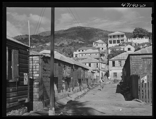 Charlotte Amalie, Saint Thomas Island, Virgin Islands. A side street